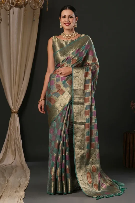 Woven Design Organza Saree